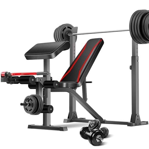 Aceshin Aceshin Olympic Bench with Leg Extension & Preacher Curl (900 lb)