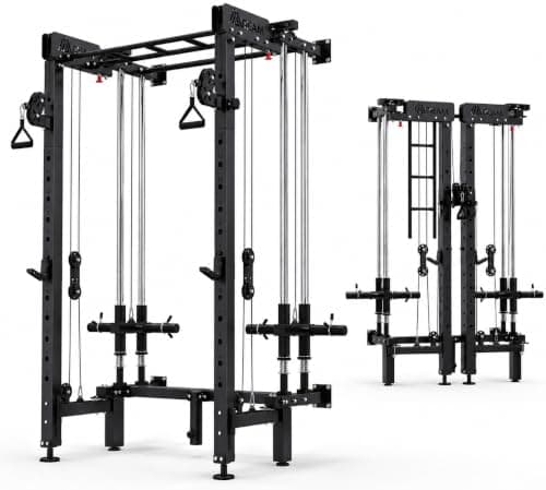 Mdeam Mdeam Folding Wall-Mounted Power Rack (Dual Pulley)