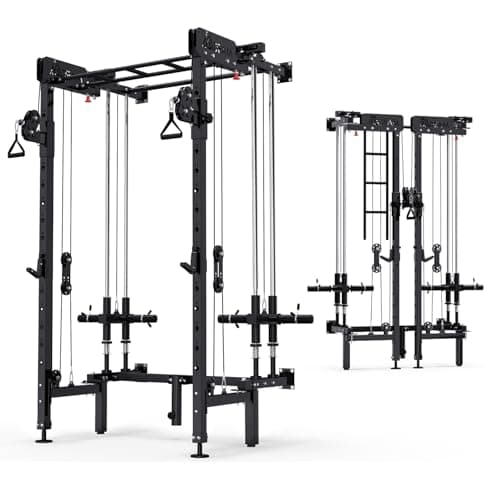 Mdeam Mdeam Folding Wall-Mounted Power Rack (Dual Pulley)