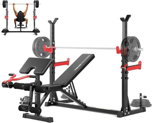 Yoleo Yoleo Weight Bench with Rack (1,980 lb stated)