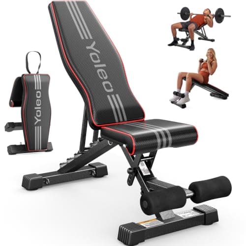 YOLEO YOLEO Adjustable Weight Bench (ASTM-Certified 827 lb)