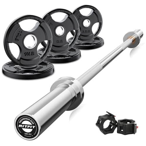 RitFit RitFit Barbell Weight Set (4 ft bar + 35 lb plates)