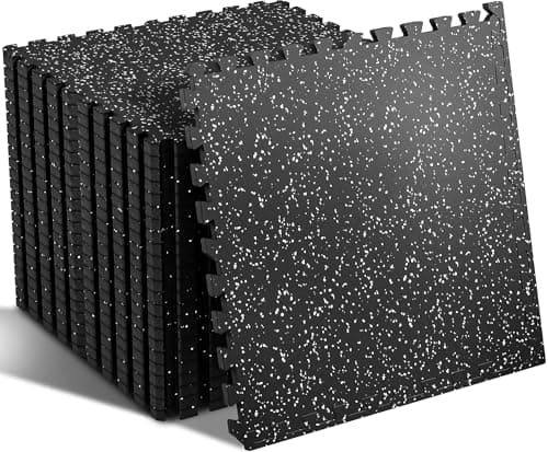 SUPERJARE SUPERJARE 0.56 in Rubber-Top Gym Flooring (48 sq ft)